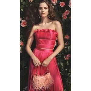 Amur Oriel Bustier Top in Dahlia Pink Fuchsia  US 2 XS NEW